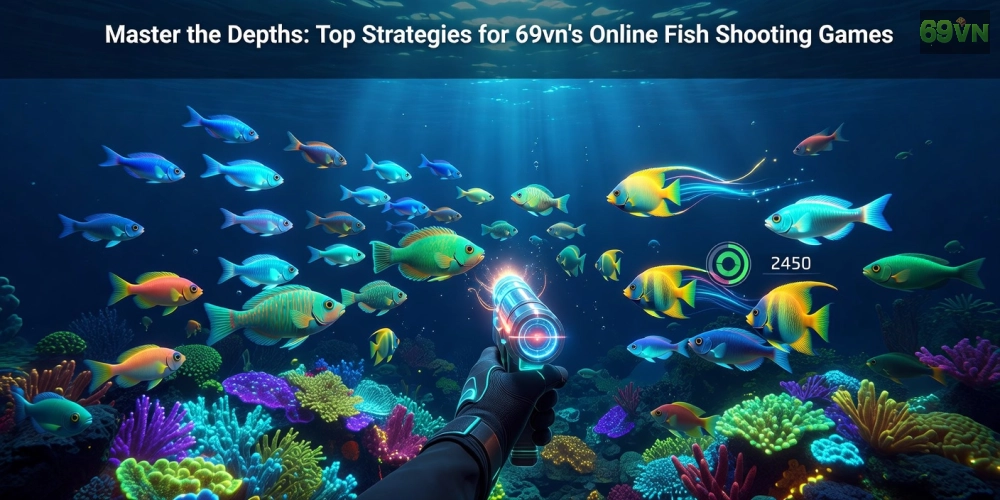 Minh họa khái niệm game bắn cá online 69vn với giao diện săn cá sống động